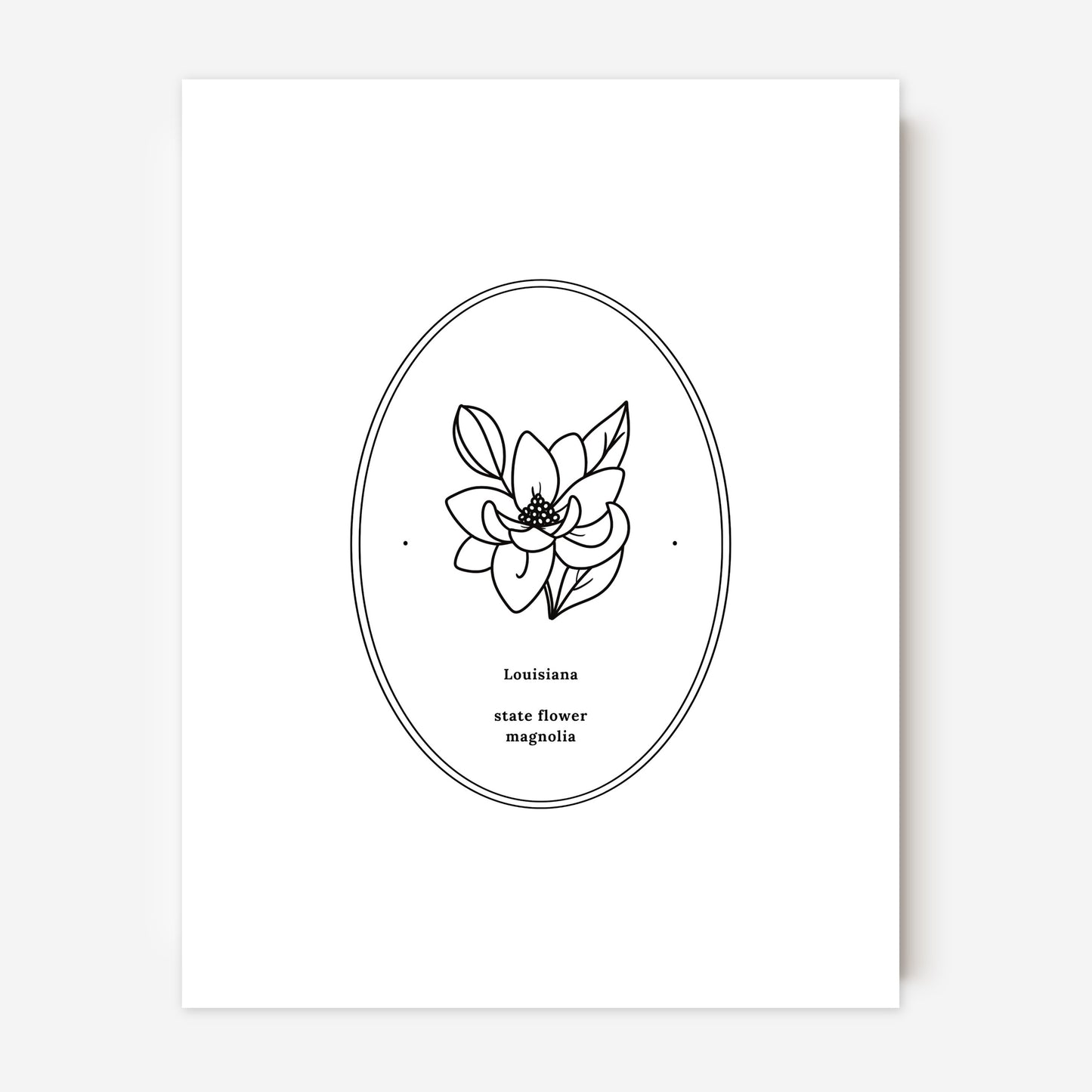 You Pick US State Flower Art Print | Unframed Floral Line Wall Decor | Nature Inspired Gift