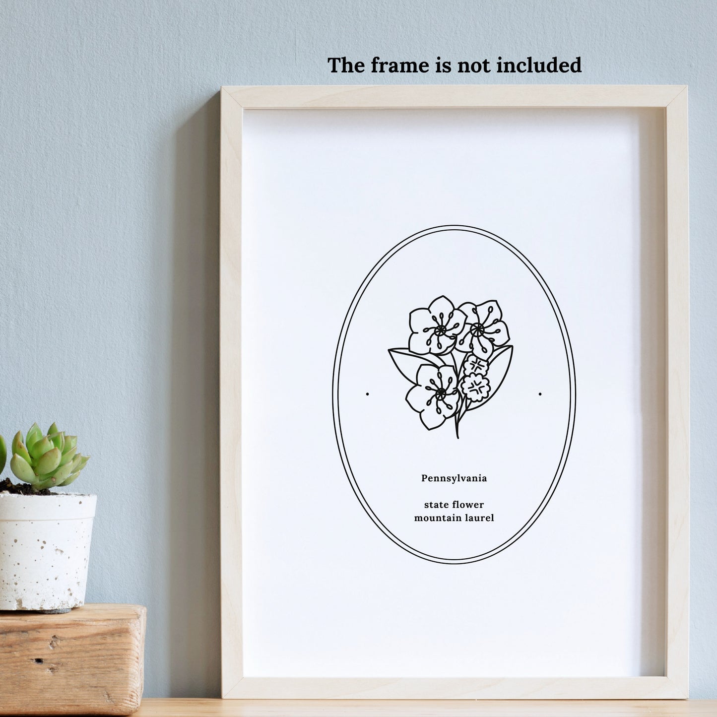 You Pick US State Flower Art Print | Unframed Floral Line Wall Decor | Nature Inspired Gift