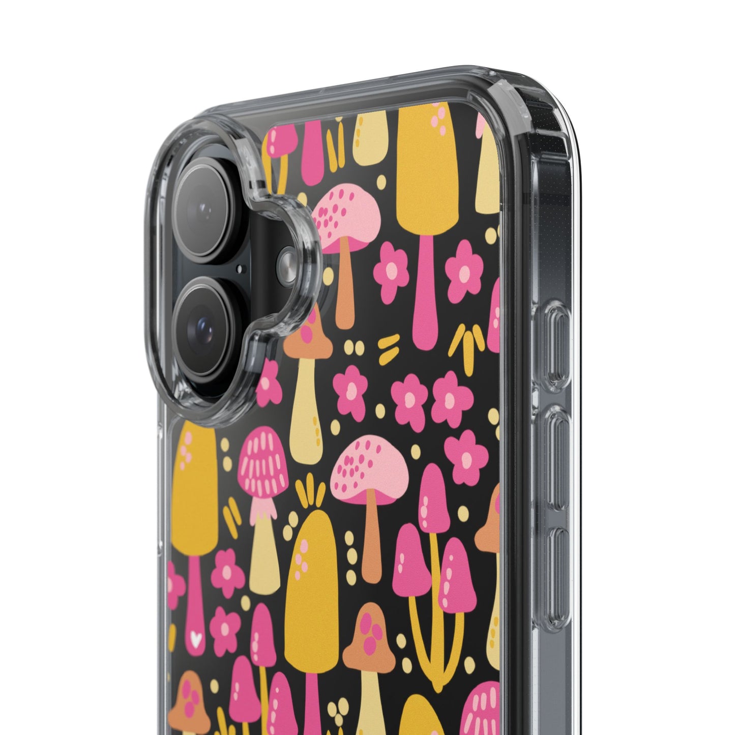 Mushrooms & Little Blooms Clear Phone Case - Stylish & Protective Cover