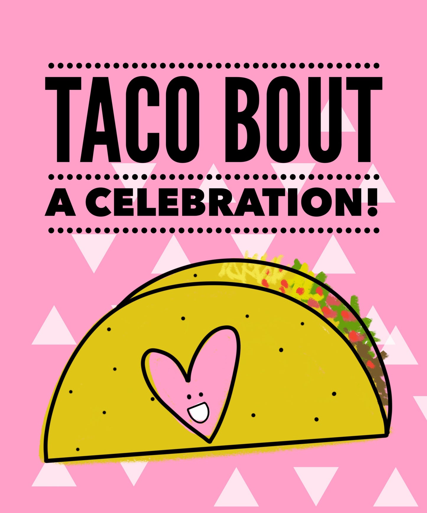 3 Pk Taco Bout a Celebration | Punny Taco Birthday Celebration Card + Envelope | Blank Inside | Cute Pun Greeting Card | 5.5X4.2 Inches