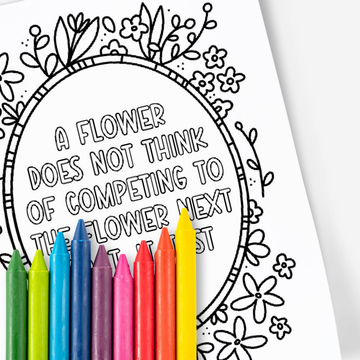 10 Pk Floral Printable Coloring Book 10Pk Coloring Pages | Hand-Drawn Flower Digital Coloring Book | Adult Zen Calming Color Activity Time