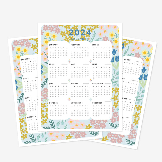 3 PK 2024 At A Glance Calendars | Gift for Coworkers Neighbors Friends | Full Year All Months | Sunday or Monday Start Day of the Week